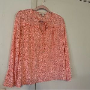 Michael Kors Orange white blouse